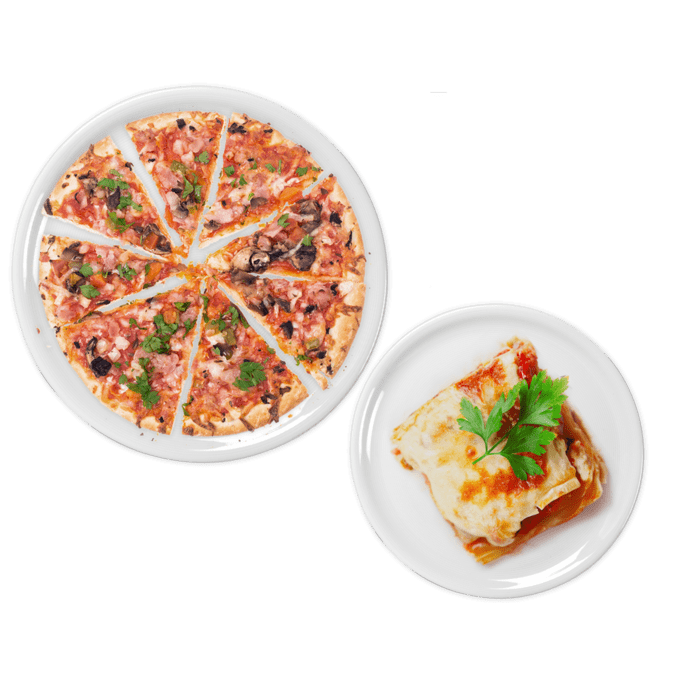 Pizza y lasaña