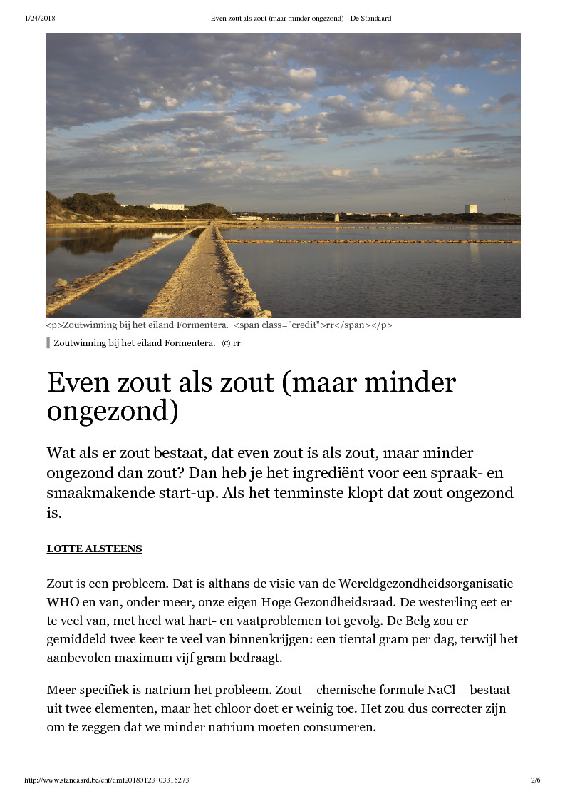 Even zout als zout (maar minder ongezond)